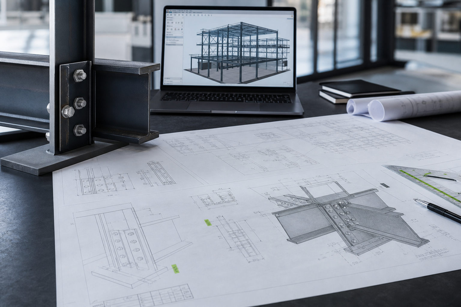 Oficina técnica externa para estructuras metálicas con modelo Tekla